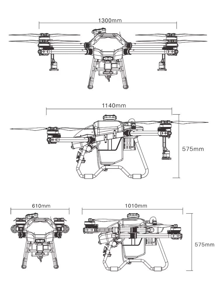 New Type of Agricultural Painting Drone, Large Payload Quadcopter Drone, Agricultural Paint Sprayer Drone