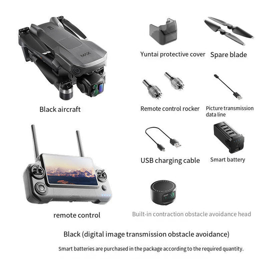 Photographer Drone with Tri-axis Brushless Universal Frame + Digital Image Transmission + Laser Obstacle Avoidance TF-C82