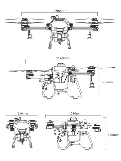 New Type of Agricultural Painting Drone, Large Payload Quadcopter Drone, Agricultural Paint Sprayer Drone