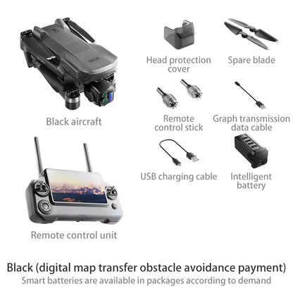Photographer Drone with Tri-axis Brushless Universal Frame + Digital Image Transmission + Laser Obstacle Avoidance TF-C82