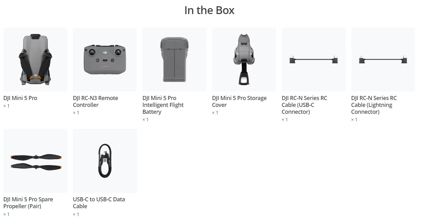 DJI Mini 5 Pro Drone Featuring A Large 1-Inch CMOS Camera,Video Transmission, and Advanced Features